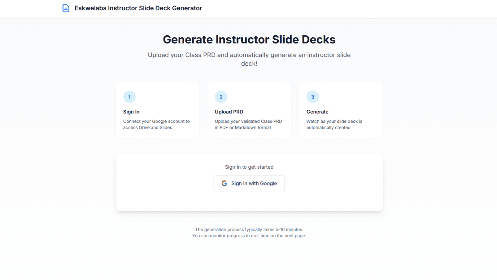 Instructor Slides Generator